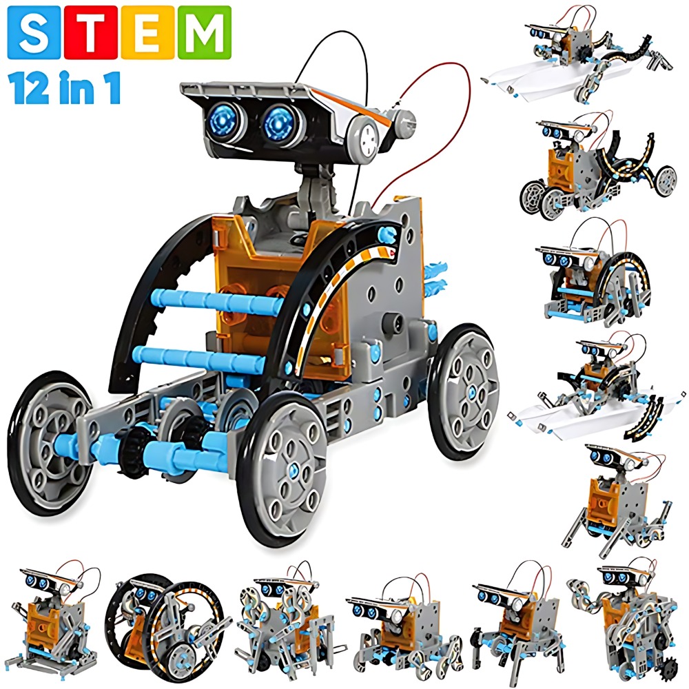 Science Project Robot - Solar Robot Building Blocks 12 In