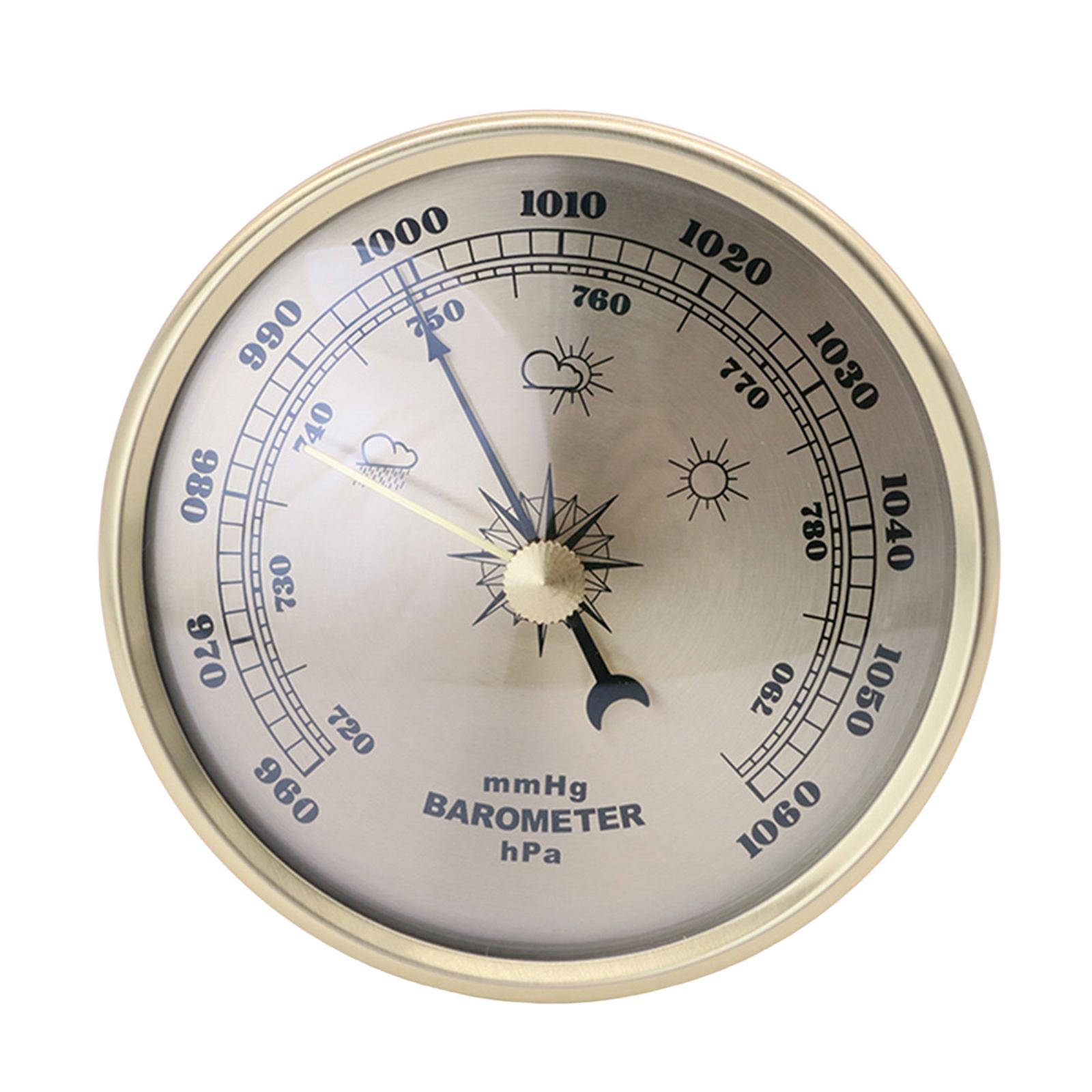 Weather Station Indoor - Portable Wall Hanging Barometer Metal Case