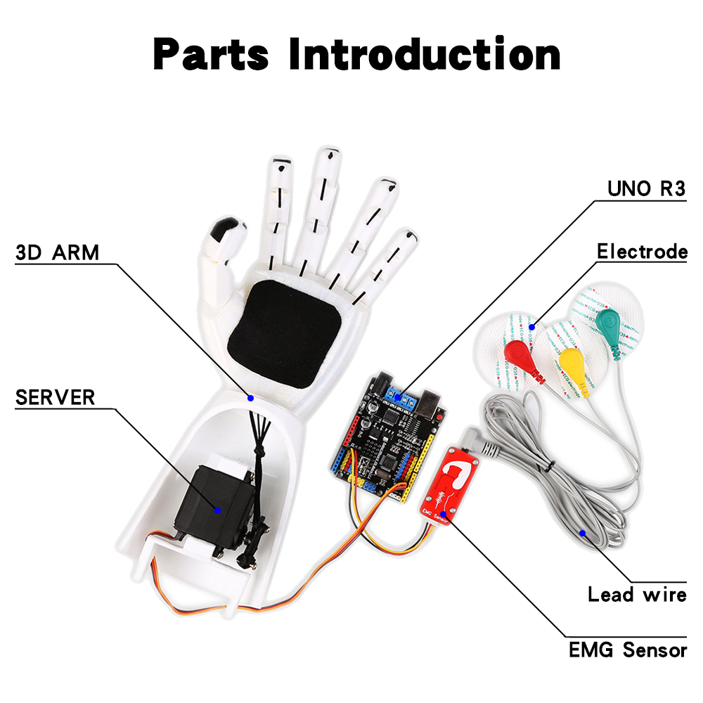 EMG Sensor Robotic Arm Electri - Science Robotics review and price