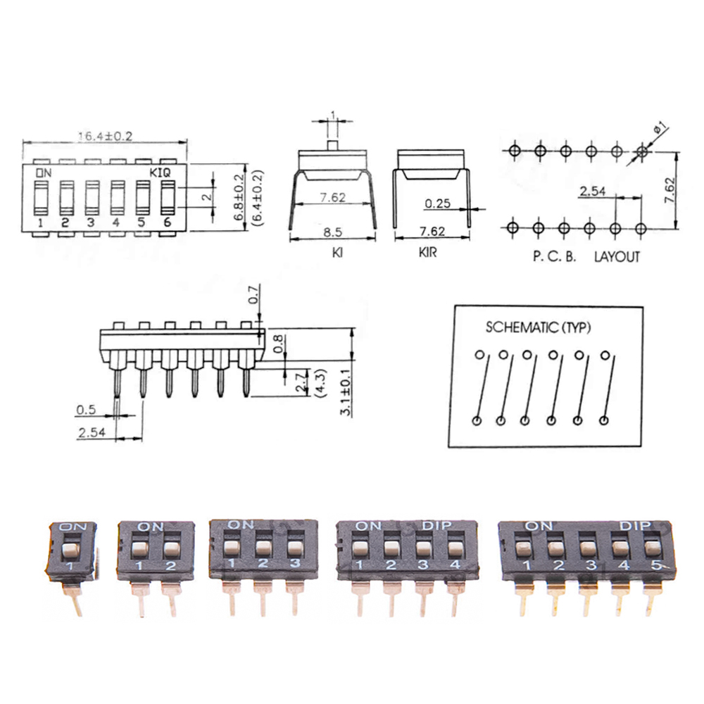 5PCS 2 2.54mm Pitch Toggle Swi - Circuit Snap Kit review and price