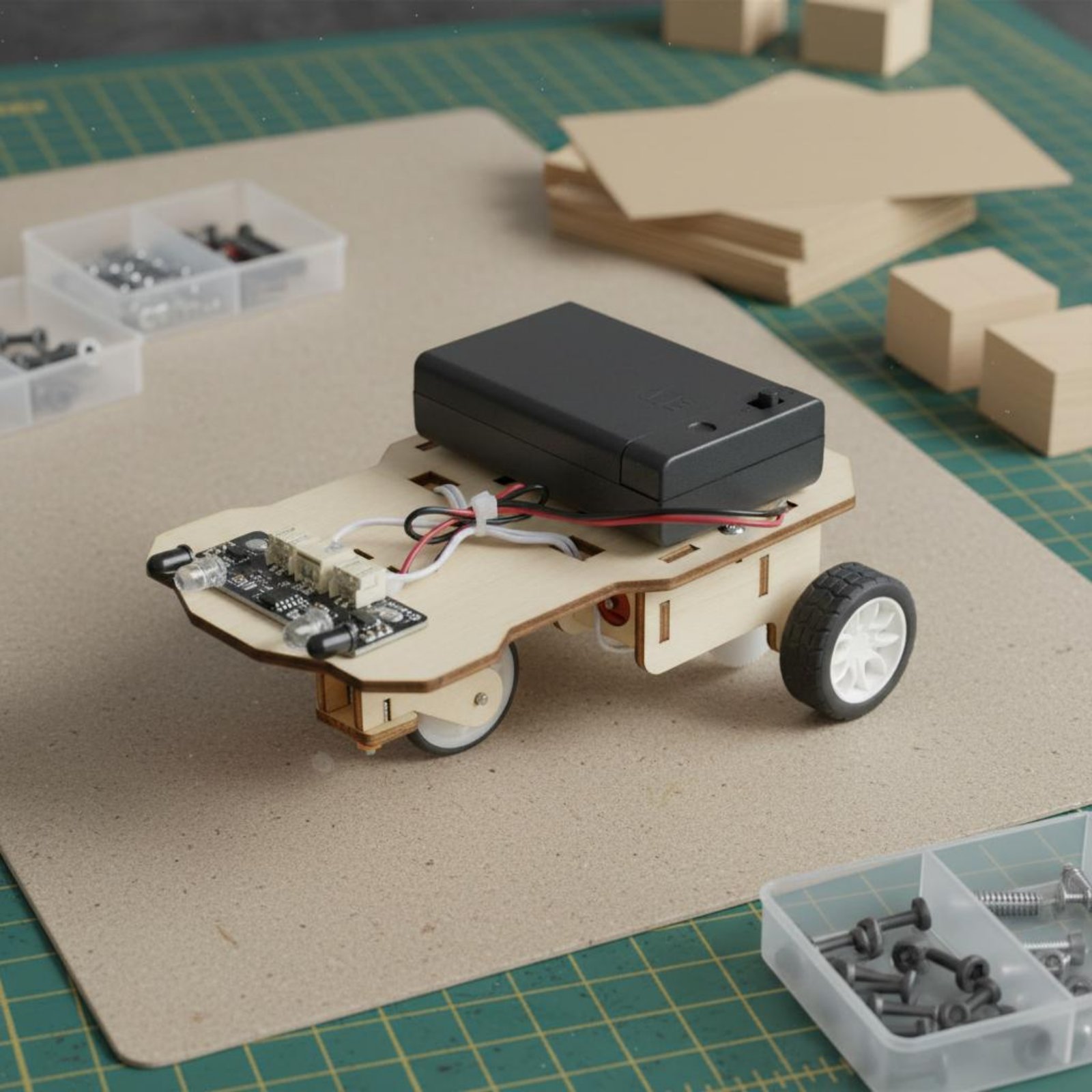 Wooden Intelligent Vehicle Kit - Science Robotics review and price